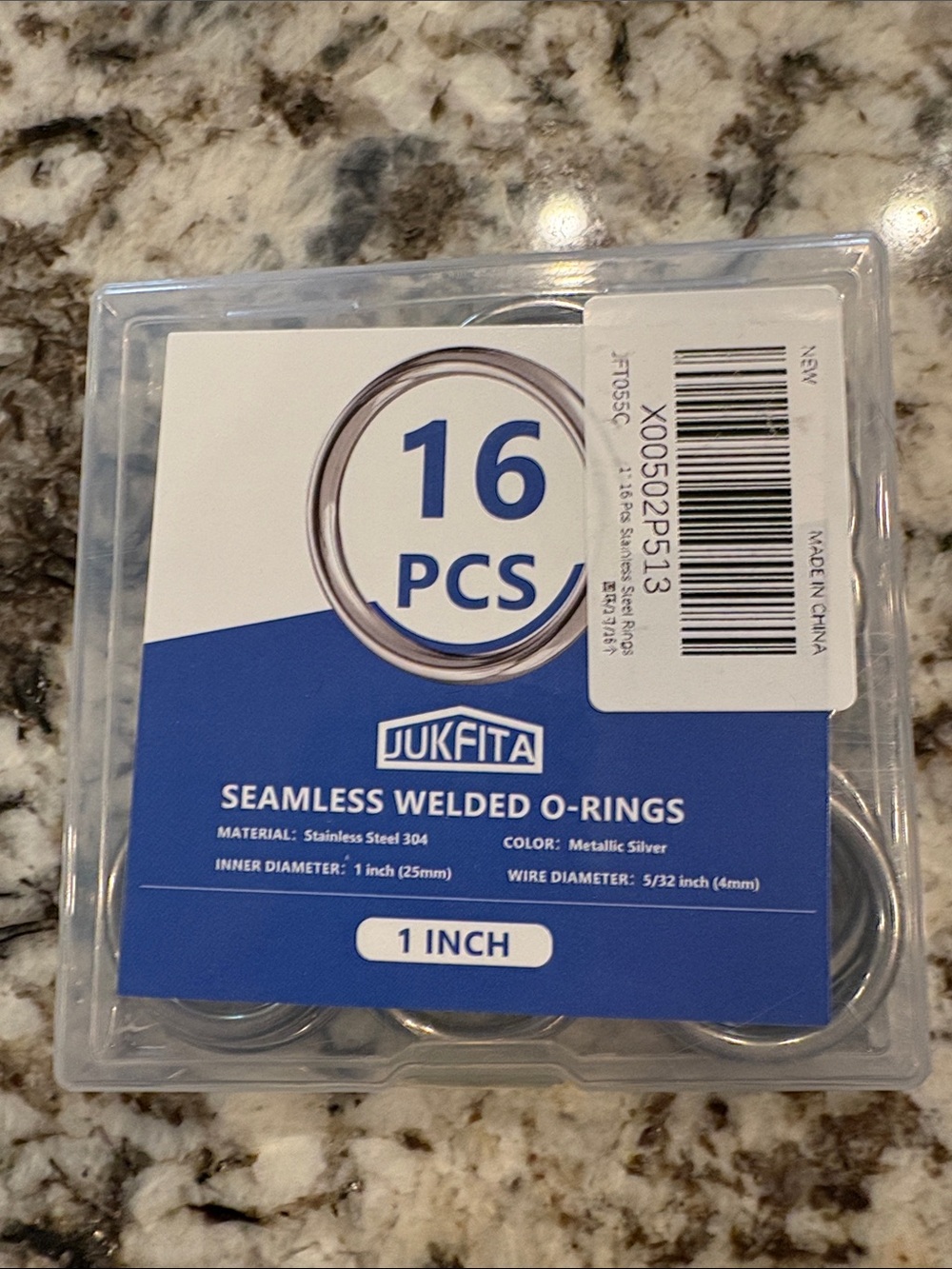 Stainless Steel 1-Inch Seamless Welded O-Rings (16 PCS)